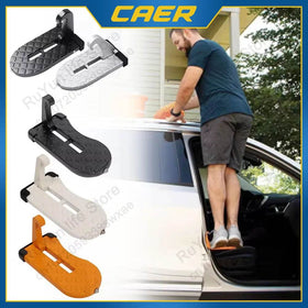 CAER Foldable Car Roof Rack Step Car Door Step Universal Latch Hook Auxiliary Walking Foot Pedal Aluminium Alloy Safety Hammer - NexoEden