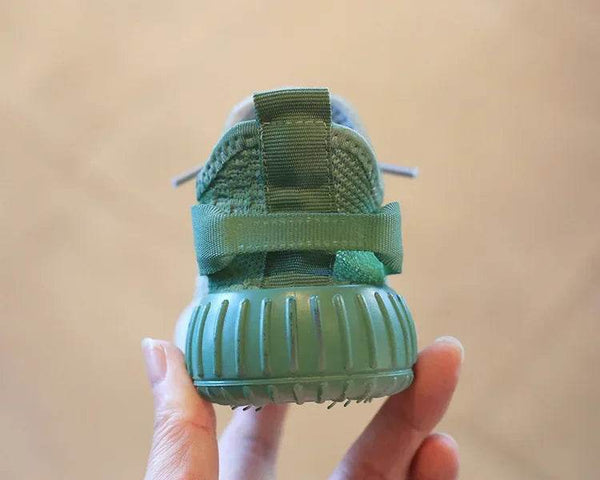 Children's Sports Shoes Soft Sole Thick Bottom Mesh Lace Up Gradient Sneakers Basketball Running Non Slip Boys Girls Fashion - NexoEden