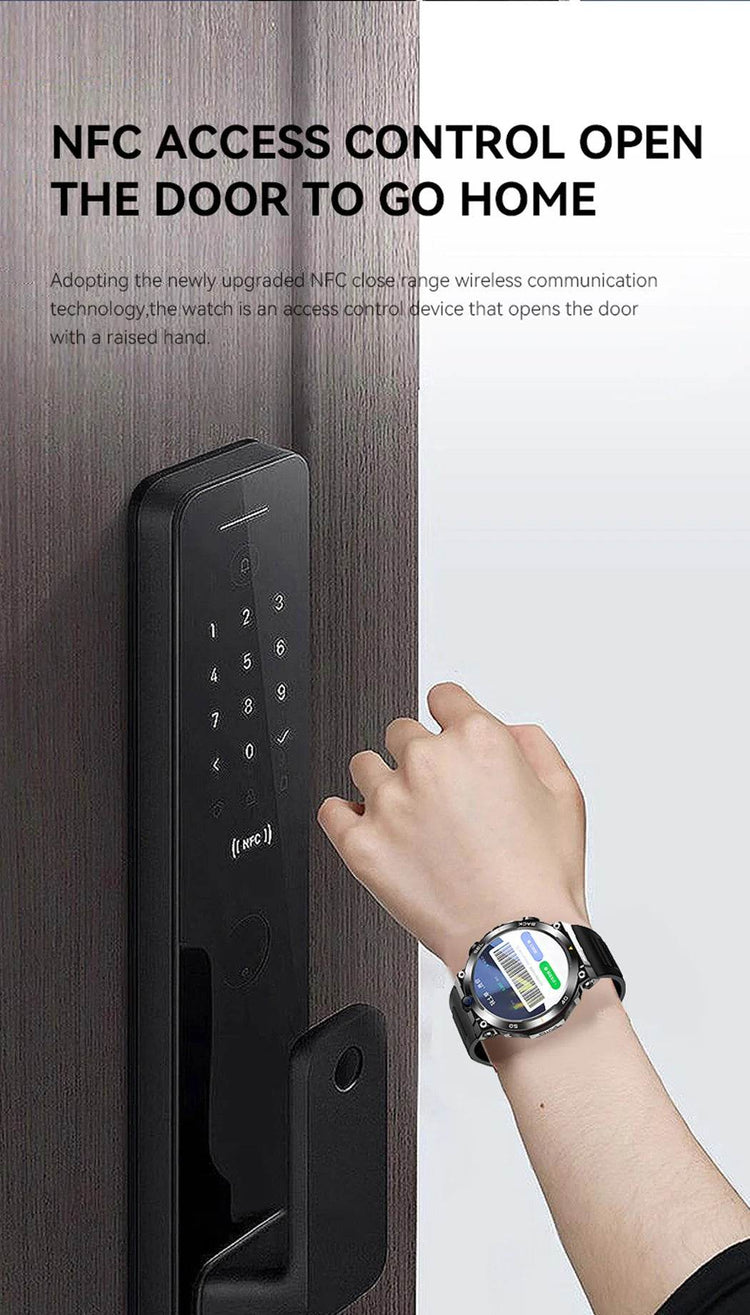4G LTE Smartwatch 2024 Android os GPS Video Voice Wi-Fi Call Messaging HD Dual Cameras 4G Sim Card WIFI Men&