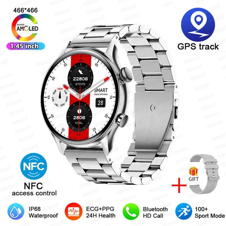 For XIAOMI HD Bluetooth Call Watch 2024 ECG Smart Watch Women AMOLED 360*360 HD Display Clock Sports IP68 Waterproof Smartwatch - NexoEden