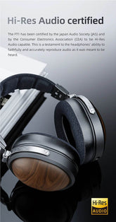 FiiO FT1 Closed-Back Over-Ear Nanowood Fiber Composite Diaphragm Wired Hi-Fi Headphones, American Black Wood Ear Cups for Studio - NexoEden