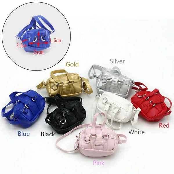 For 1/6 1/8 1/12 BJD Dolls Backpack Blyth OB11 Bags Dolls Accessories Vest Bag PU Leather Belt Bag Purse Dollhouse Kids Toys - NexoEden