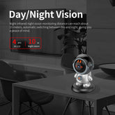ESCAM PT203 3MP 1296P iCam365 APP One Key Call WIFI IP Camera AI Humanoid Detection Home Security CCTV Baby Monitor - NexoEden