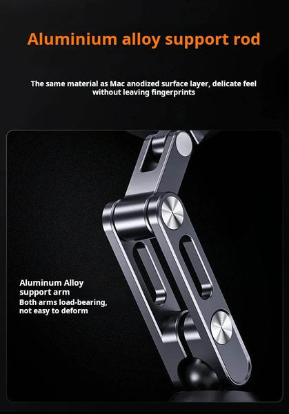 360 Degree Rotation Magnetic Vacuum Adsorption Car Mount Mobile Phone Holder Foldable Aluminum Alloy Suitable for Smartphones - NexoEden