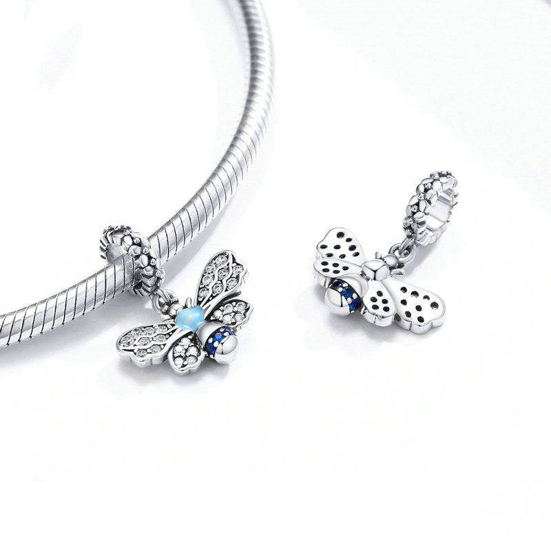 Charm with sterling silver butterfly shape design. - NexoEden