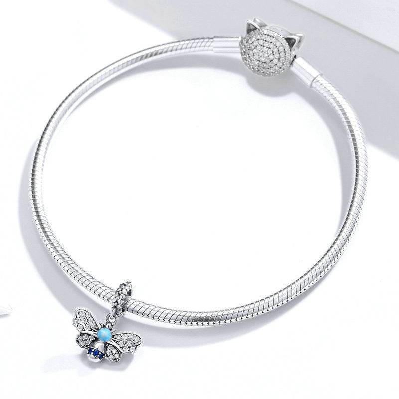 Charm with sterling silver butterfly shape design. - NexoEden